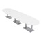 Skutchi Designs 45 in W, 165.75 in L, 29 in H, Engineered Wood Top, White HAR-BOVL-46X168-DOU-XD09 - alternate 1